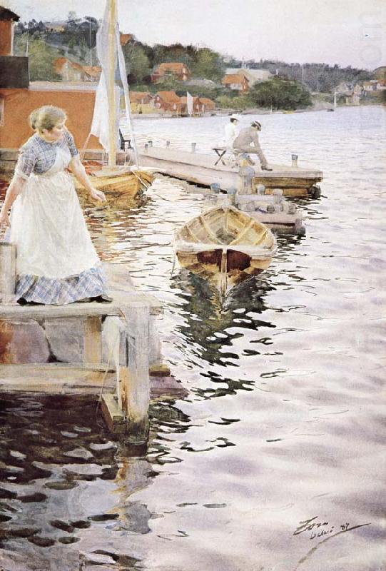 Anders Zorn vagskvalp china oil painting image